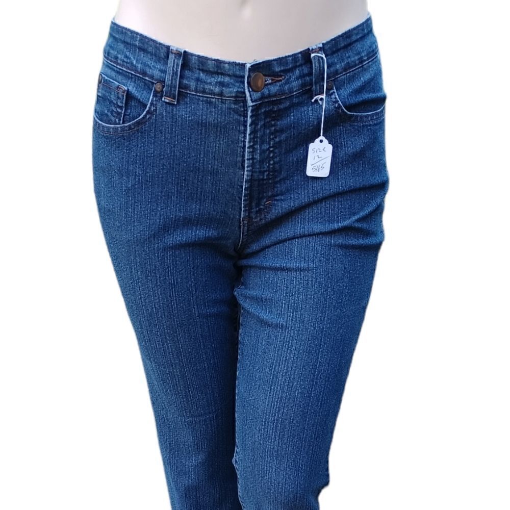 516514...Nine West Straight Wide Leg  Jeans Size 12,  W30" 28" Inseam 10"Rise